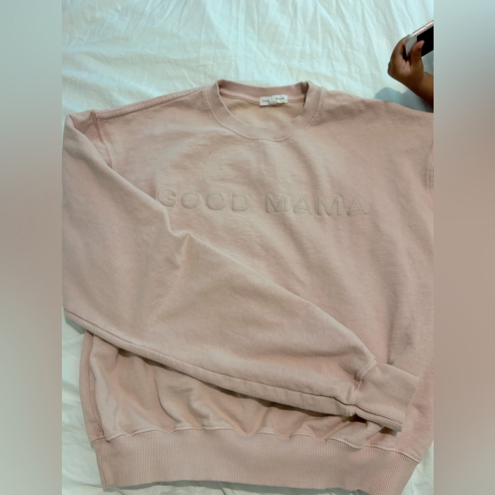 good american good mama sweatshirt size 2 (medium/small)